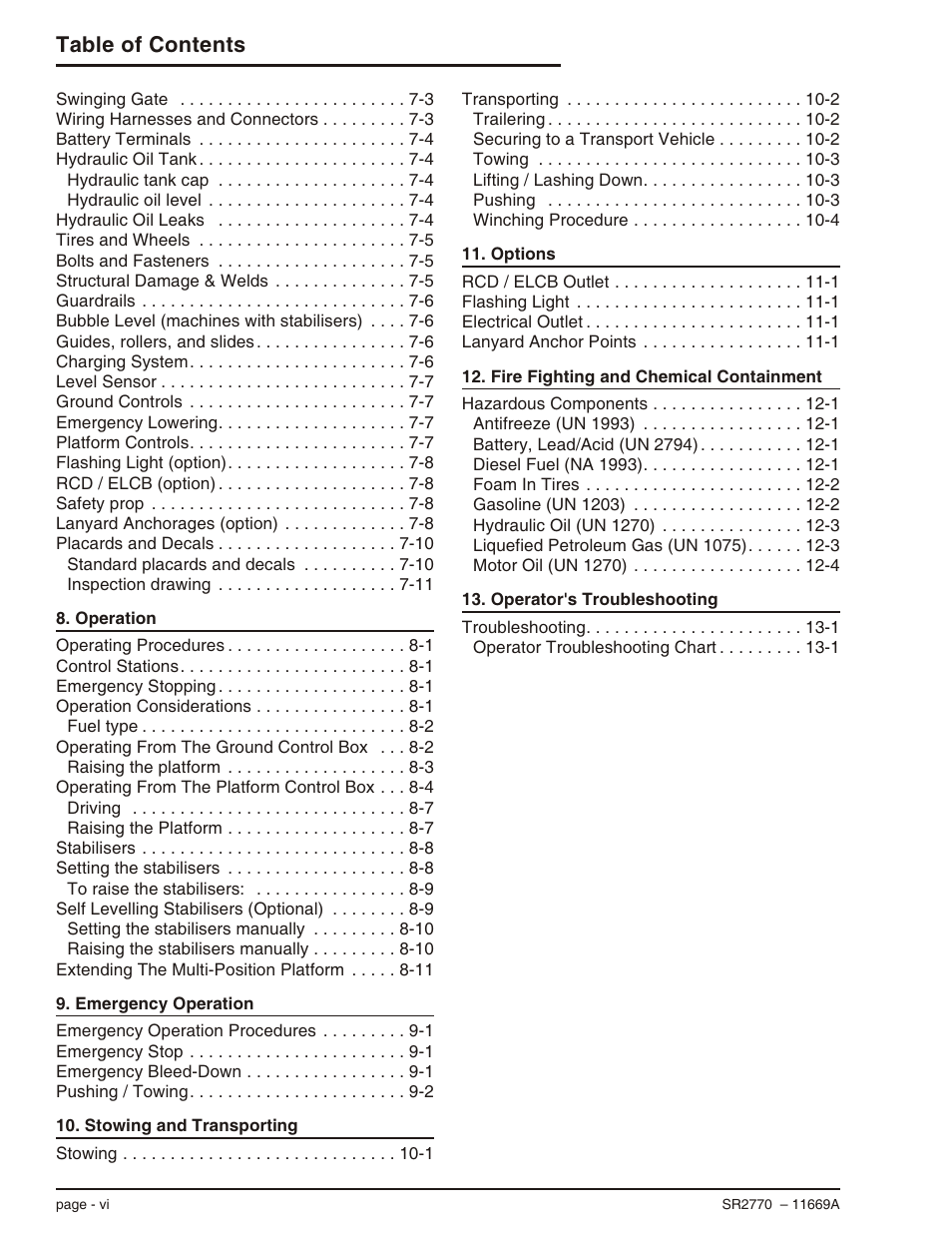 Snorkel SR2770 User Manual | Page 8 / 75