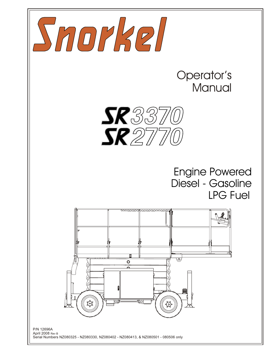 Snorkel SR3370 User Manual | 78 pages