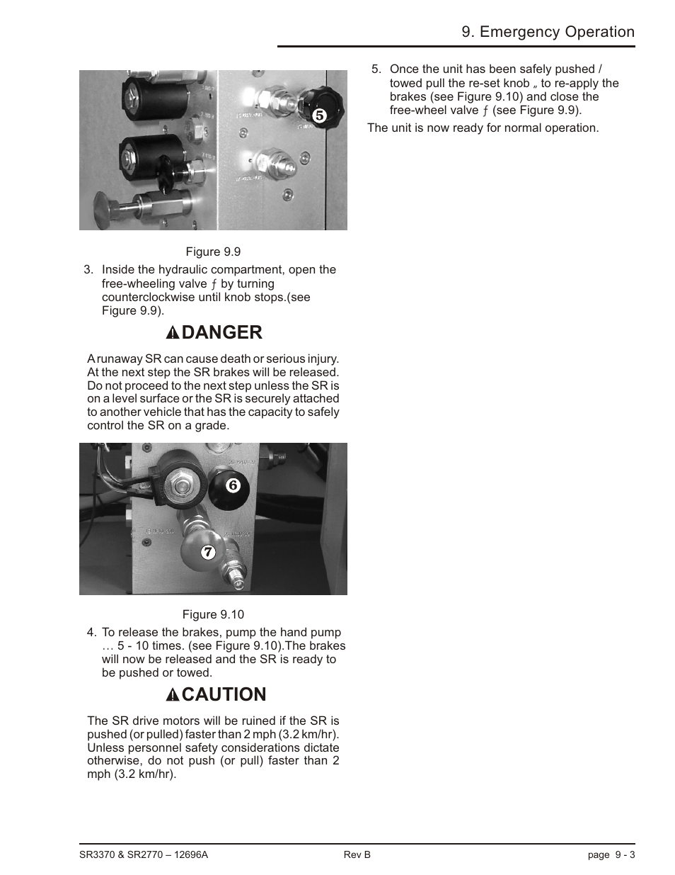 Danger caution | Snorkel SR3370 User Manual | Page 59 / 78