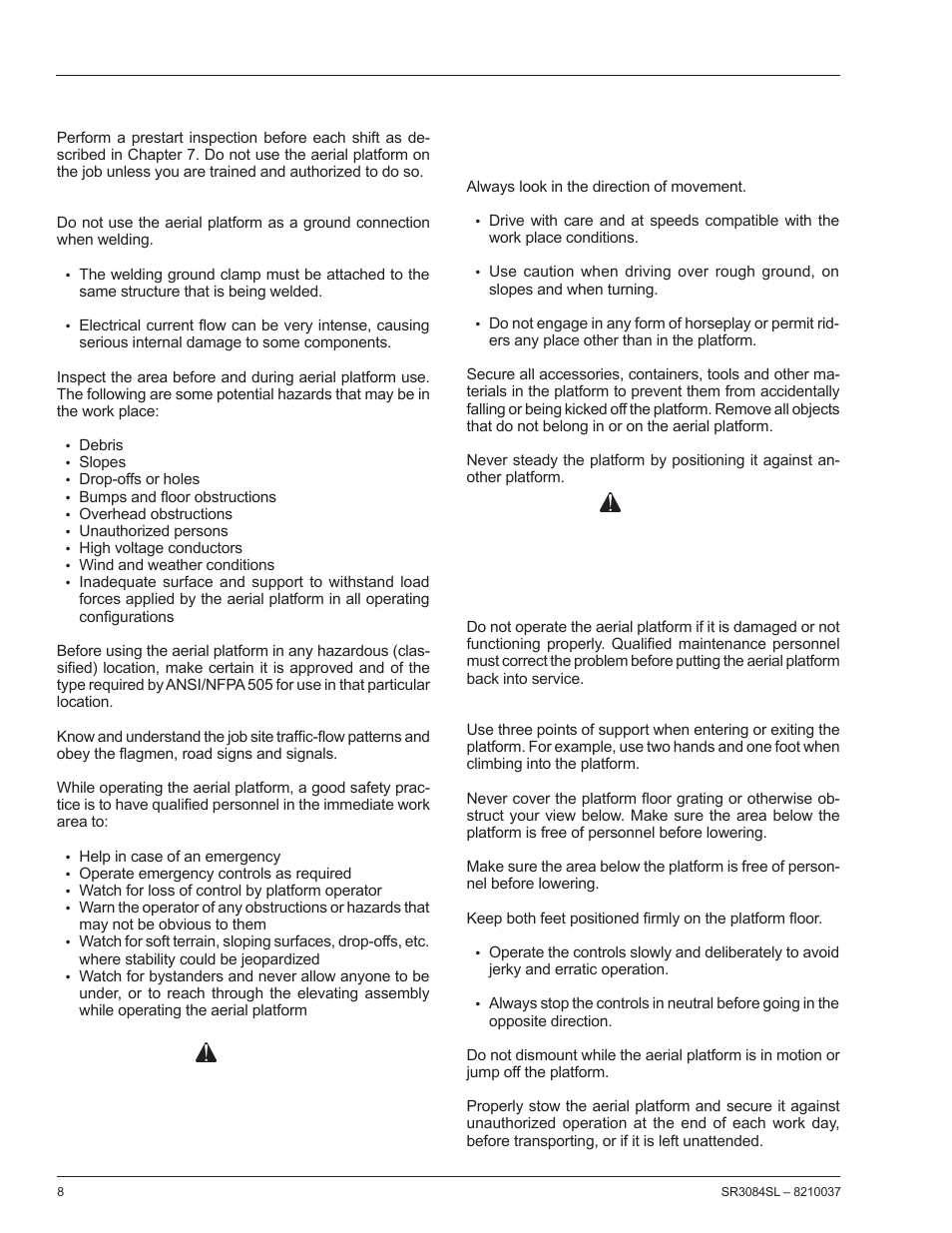 Danger, Warning | Snorkel SR3084SL User Manual | Page 12 / 60
