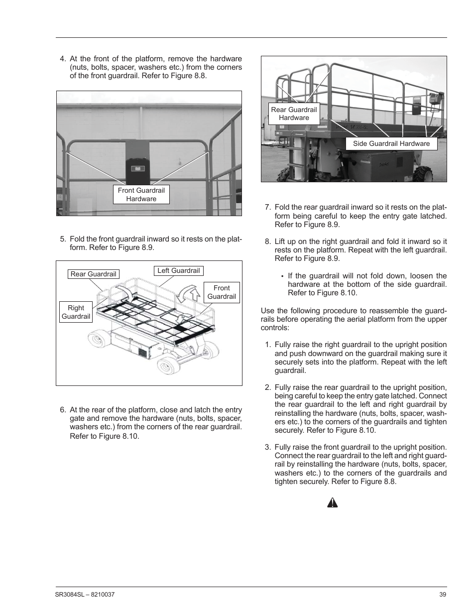 Warning | Snorkel SR3084SL User Manual | Page 43 / 60