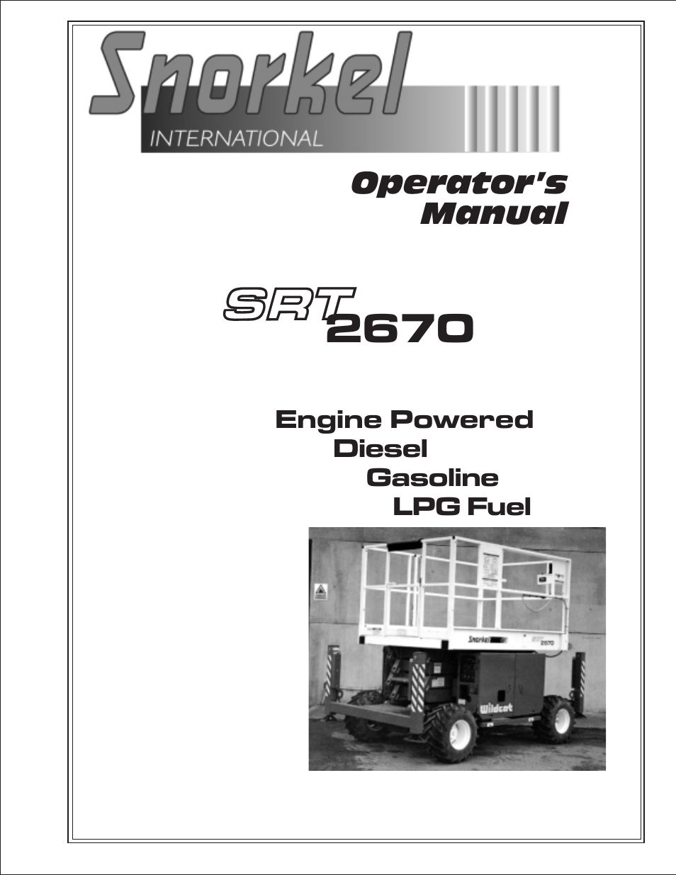 Snorkel SRT2670 User Manual | 79 pages