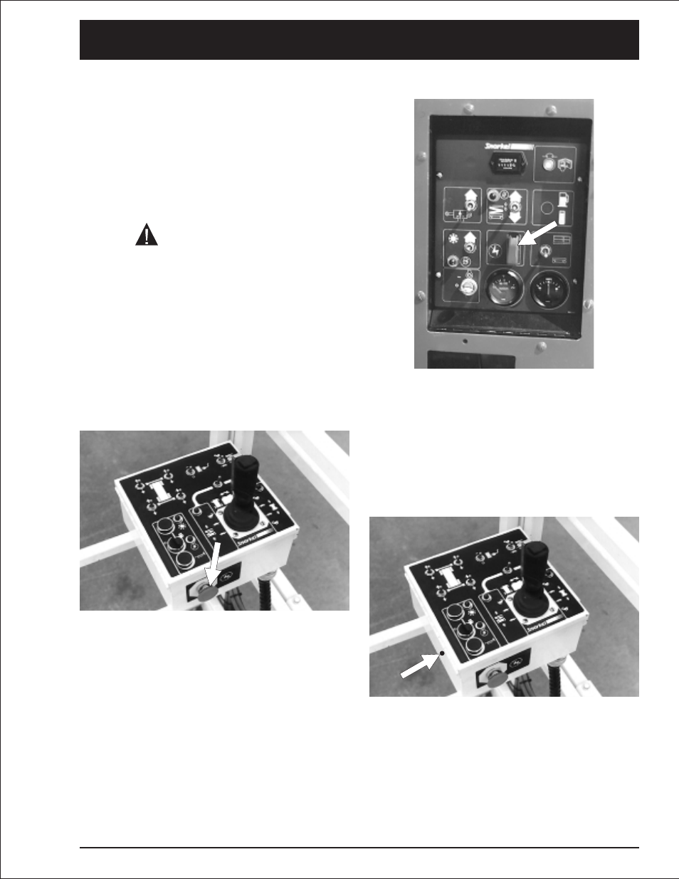Safety devices, Safety device information 2-1, Emergency stop switches 2-1 | At platform control box 2-1, At ground control box 2-1, Alarms 2-1, Platform control box 2-1, Alarms, 2-1, Emergency stop switches, 2-1, Alarms -1 | Snorkel SRT2670 User Manual | Page 17 / 79