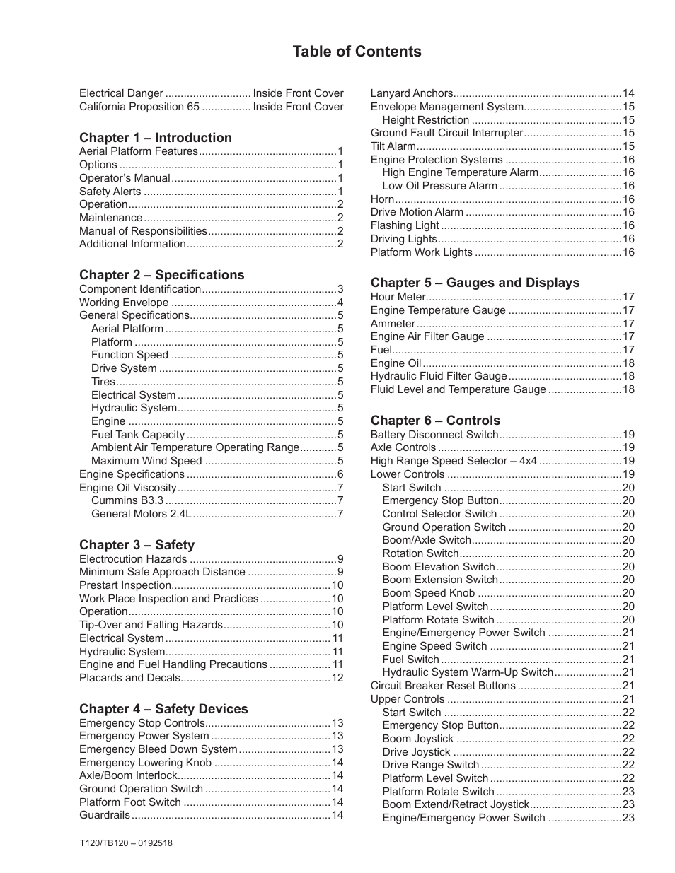 Snorkel TB120 User Manual | Page 3 / 74