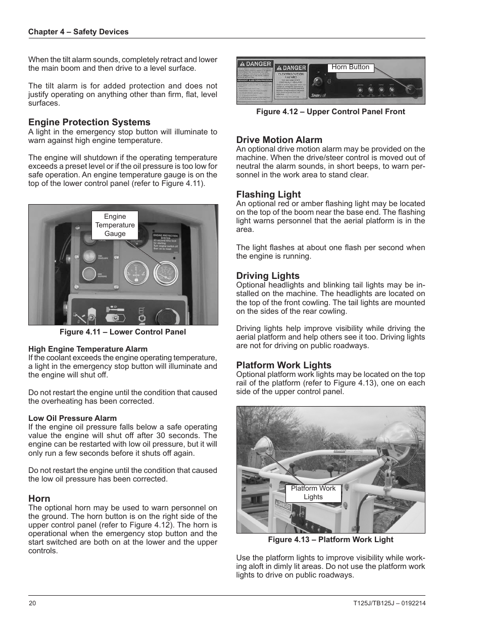 Snorkel TB125J User Manual | Page 20 / 74