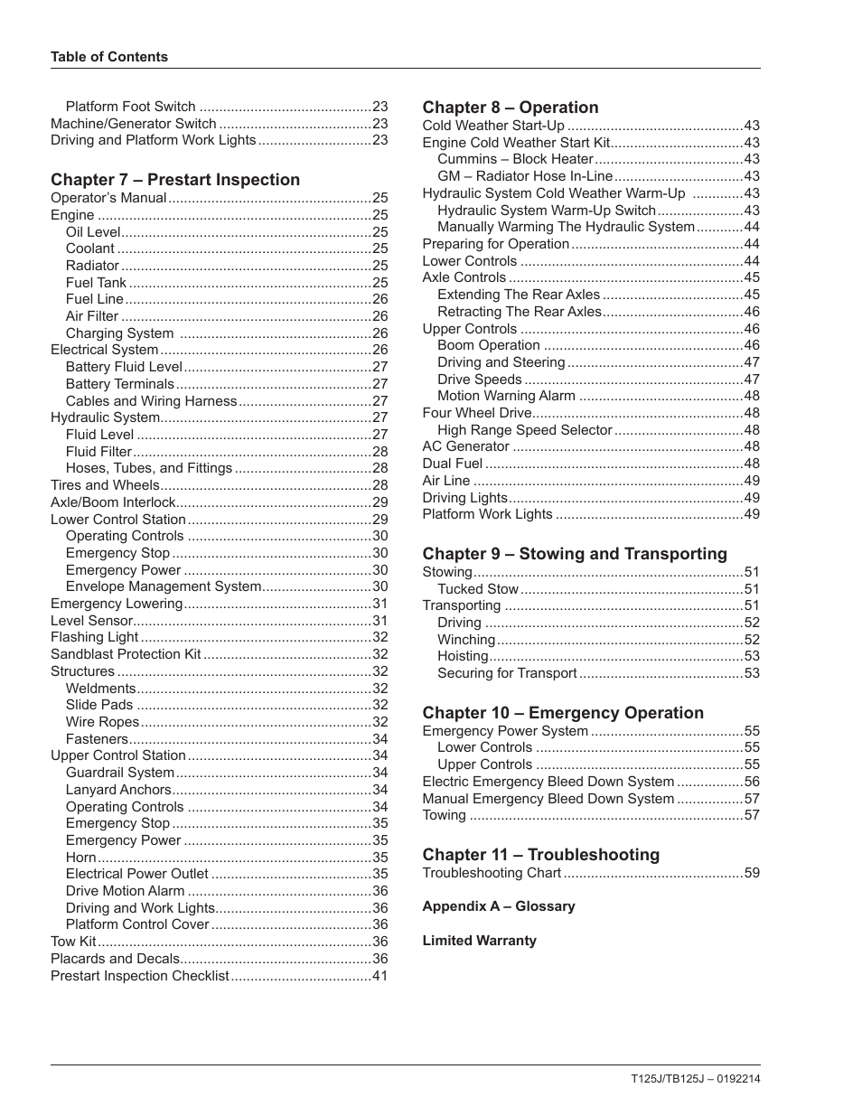 Snorkel TB125J User Manual | Page 4 / 74