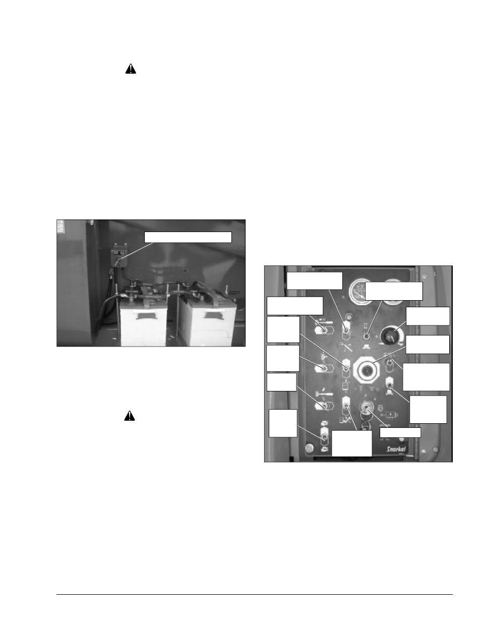 Chapter 6 – controls, Danger, Caution | Snorkel T85J User Manual | Page 25 / 74