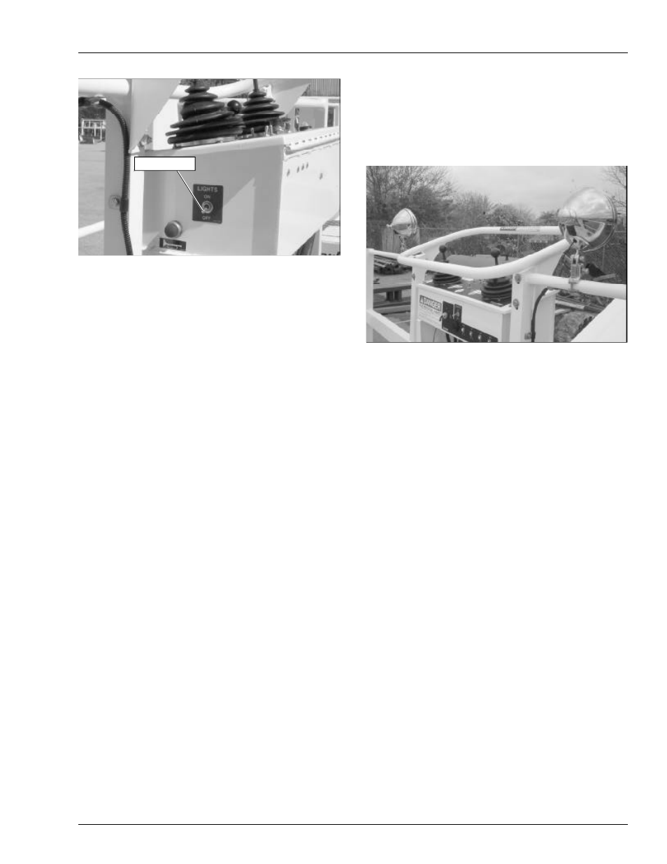 Platform work lights | Snorkel T85J User Manual | Page 53 / 74