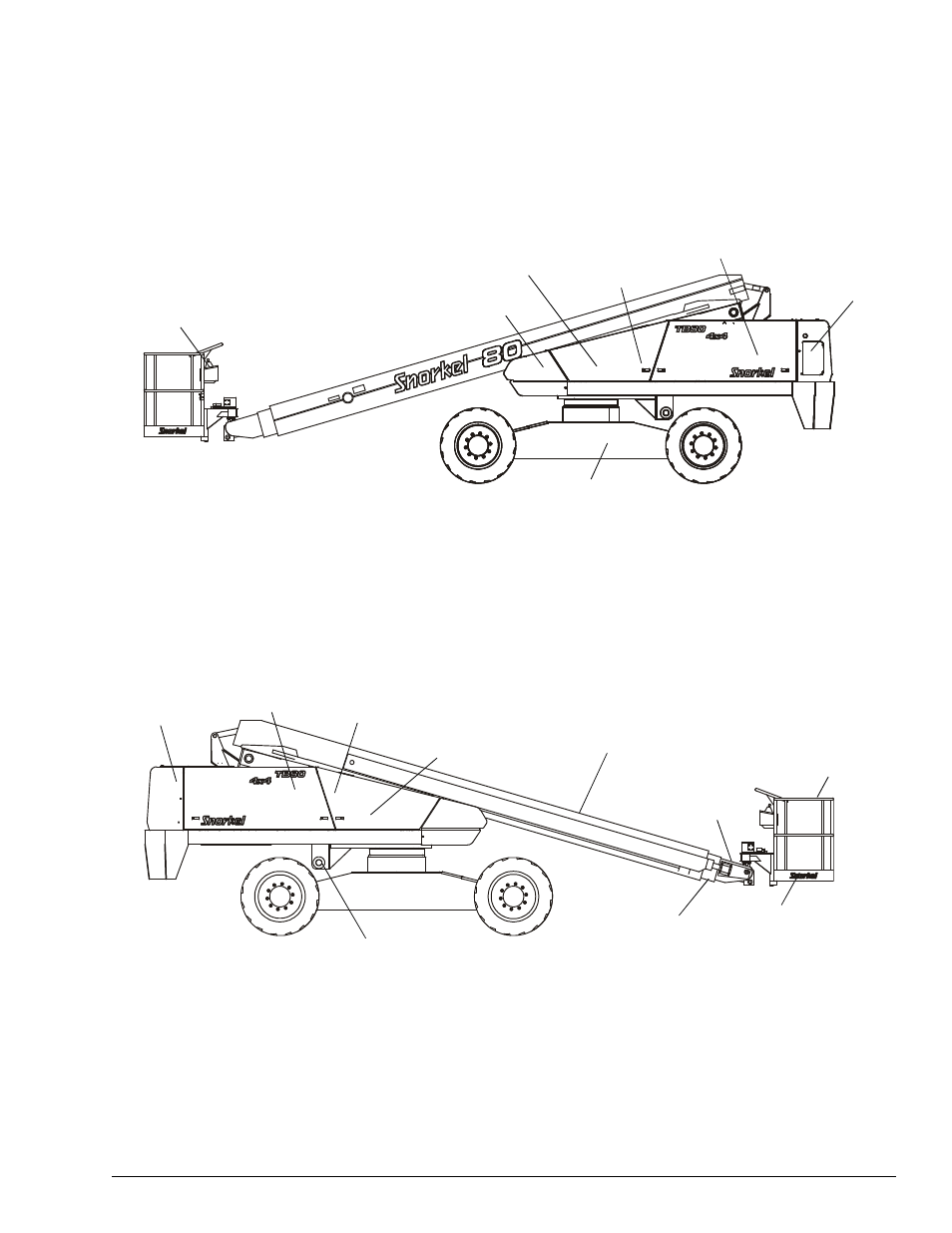 Chapter 2 – specifications, Component identification – tb80 | Snorkel T85J User Manual | Page 7 / 74