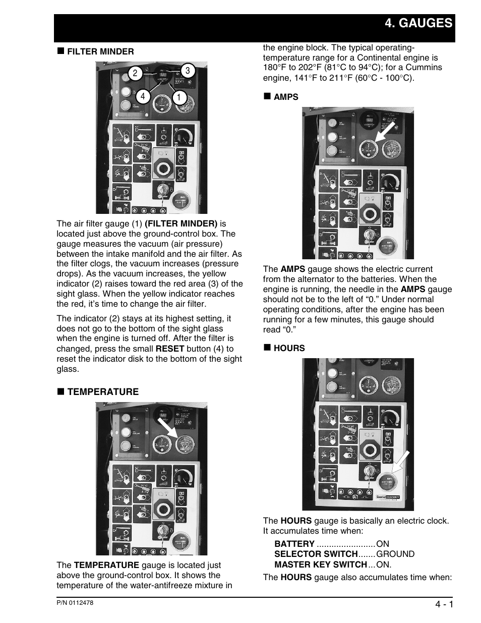 Gauges | Snorkel TB100J User Manual | Page 26 / 89