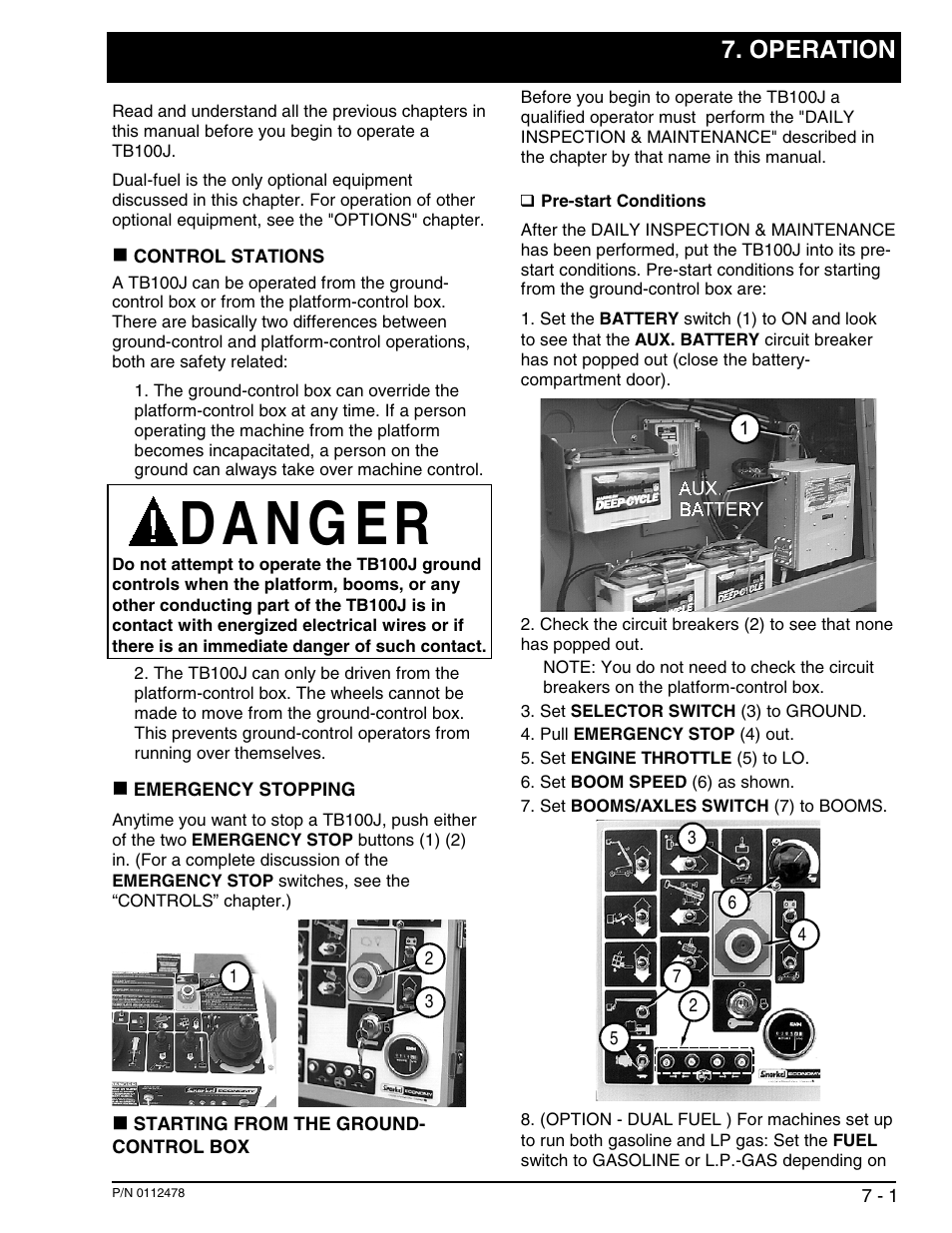 Operation | Snorkel TB100J User Manual | Page 37 / 89