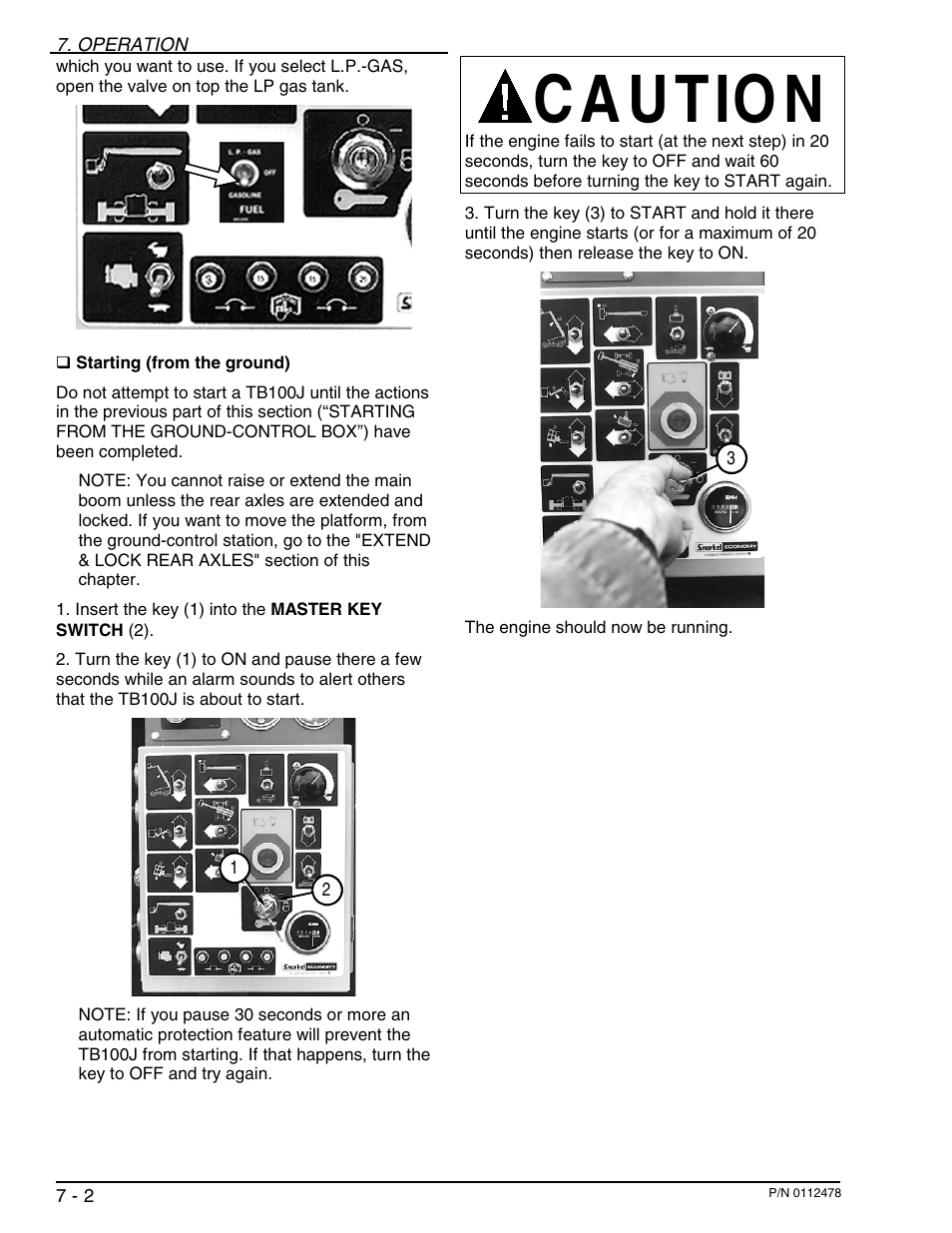 C a u tio n | Snorkel TB100J User Manual | Page 38 / 89