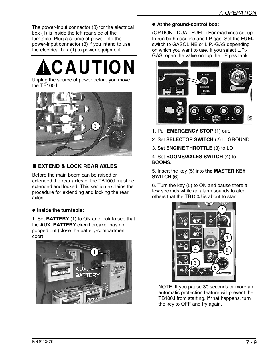 C a u tio n | Snorkel TB100J User Manual | Page 45 / 89