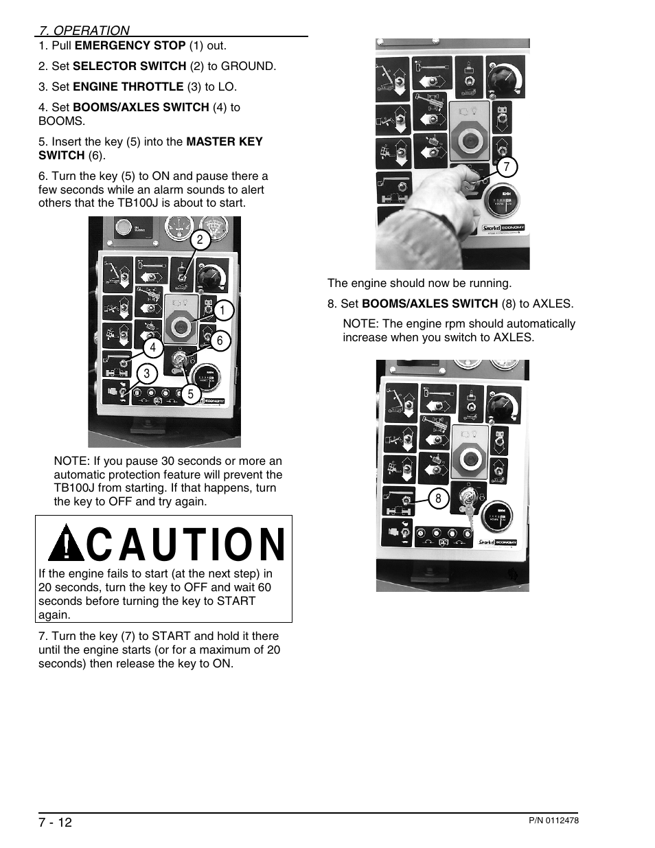 C a u tio n | Snorkel TB100J User Manual | Page 48 / 89