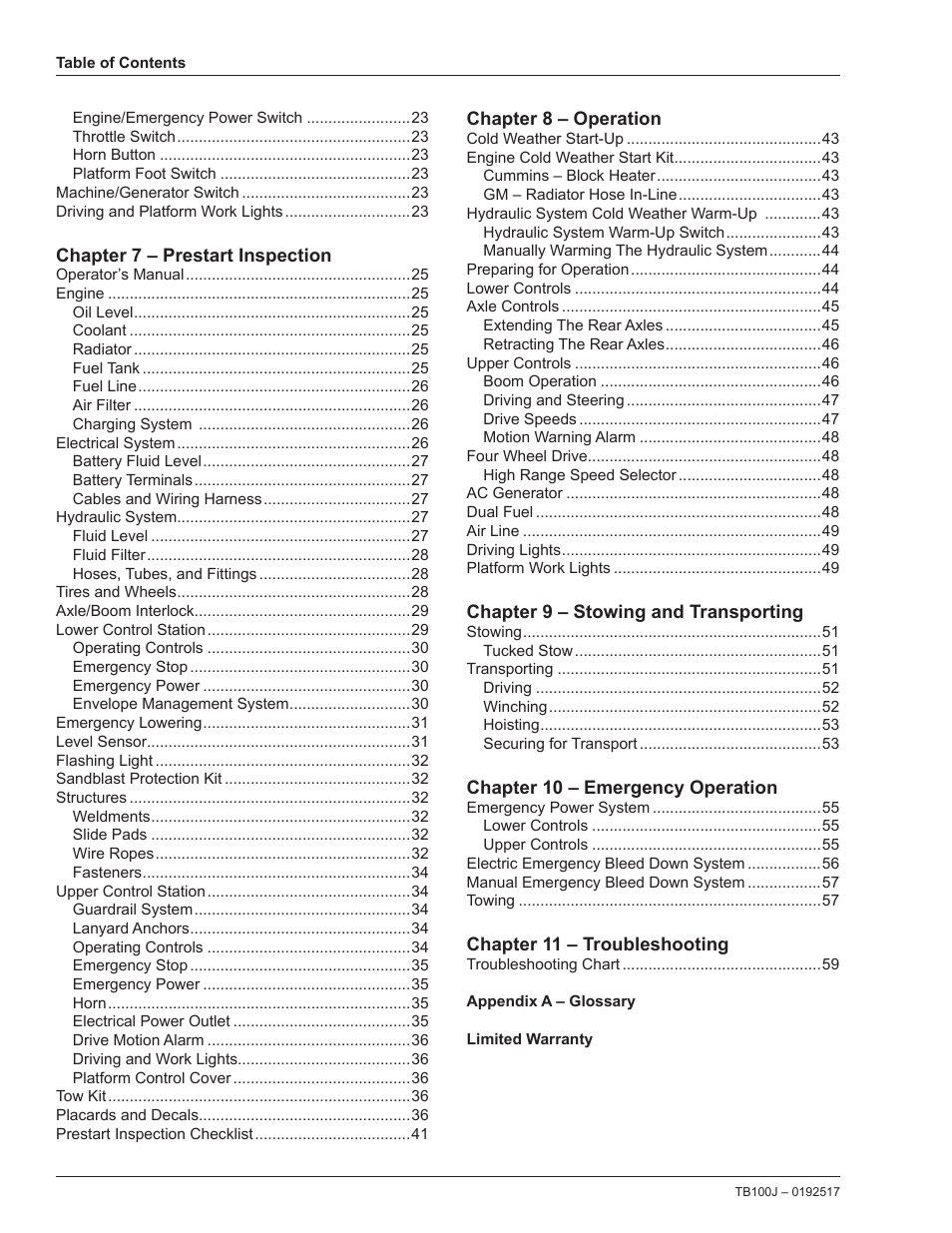 Snorkel TB100J Manufactured/EMS Kits 7-05 and after User Manual | Page 4 / 74