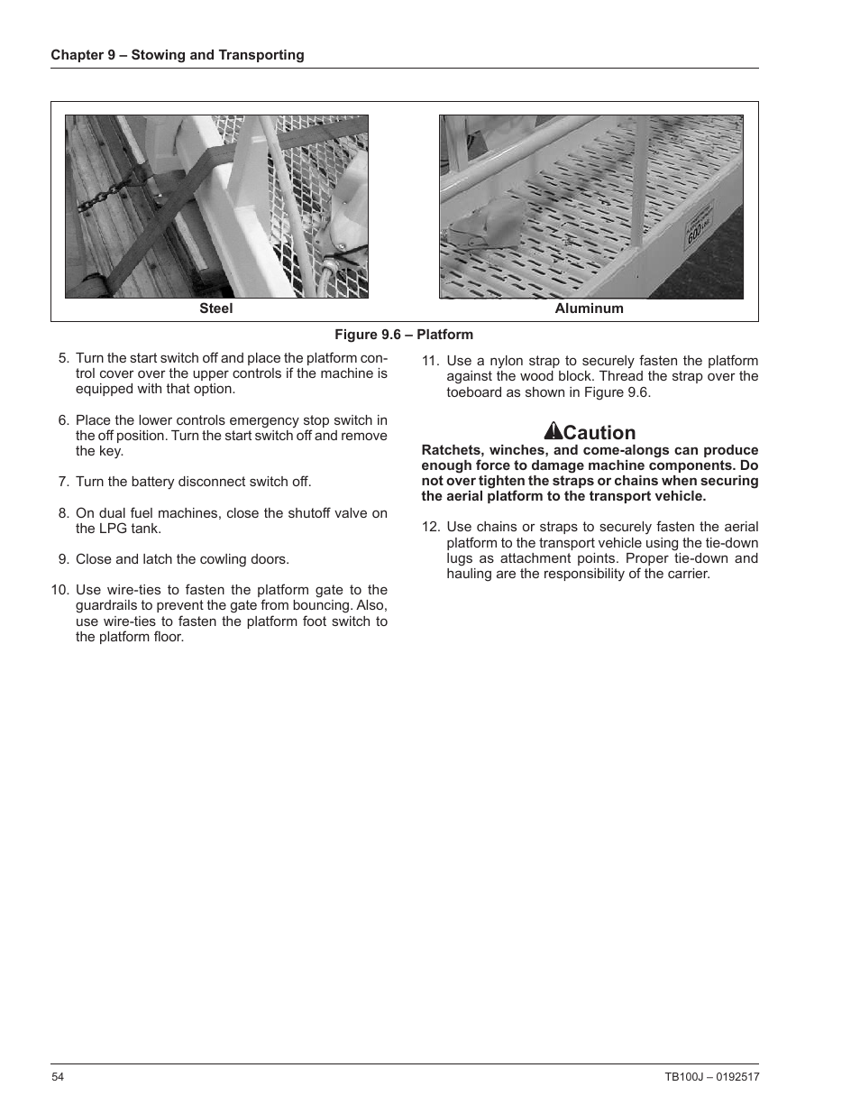 Caution | Snorkel TB100J Manufactured/EMS Kits 7-05 and after User Manual | Page 58 / 74