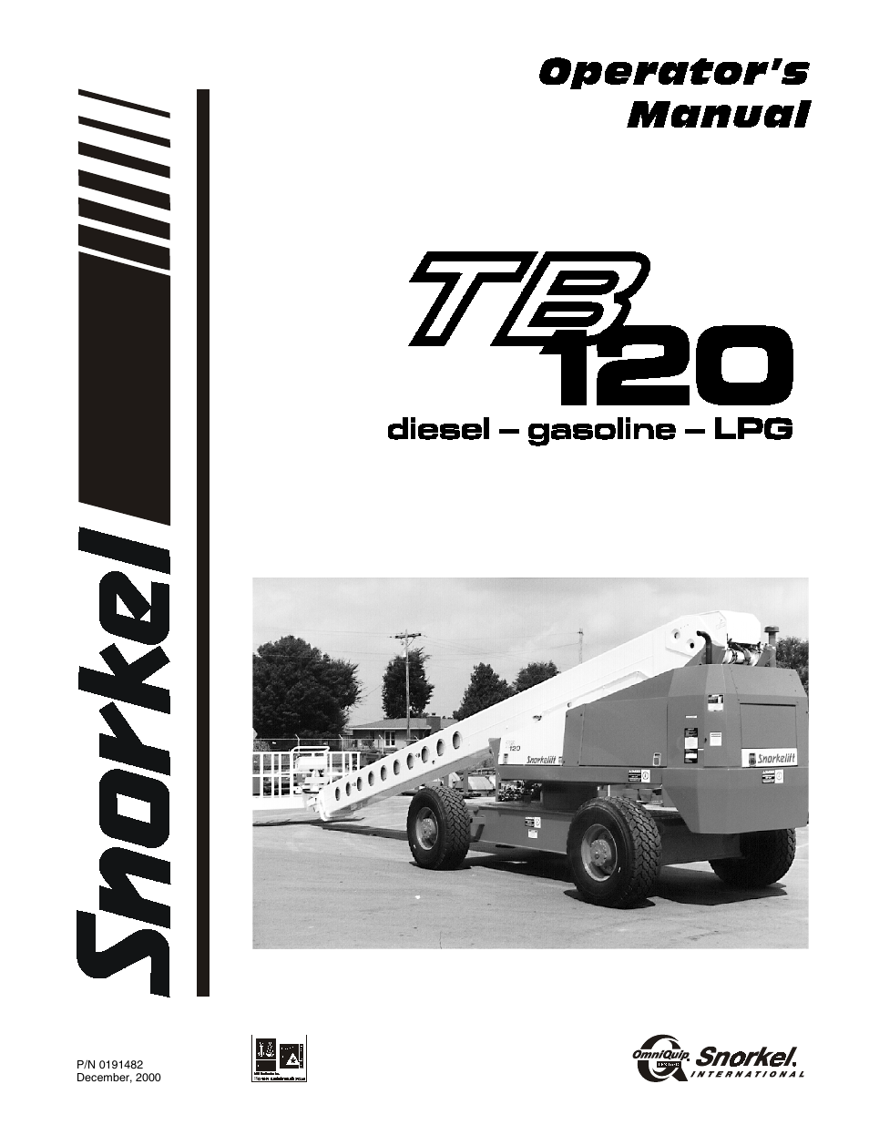 Snorkel TB120 2000 User Manual | 96 pages