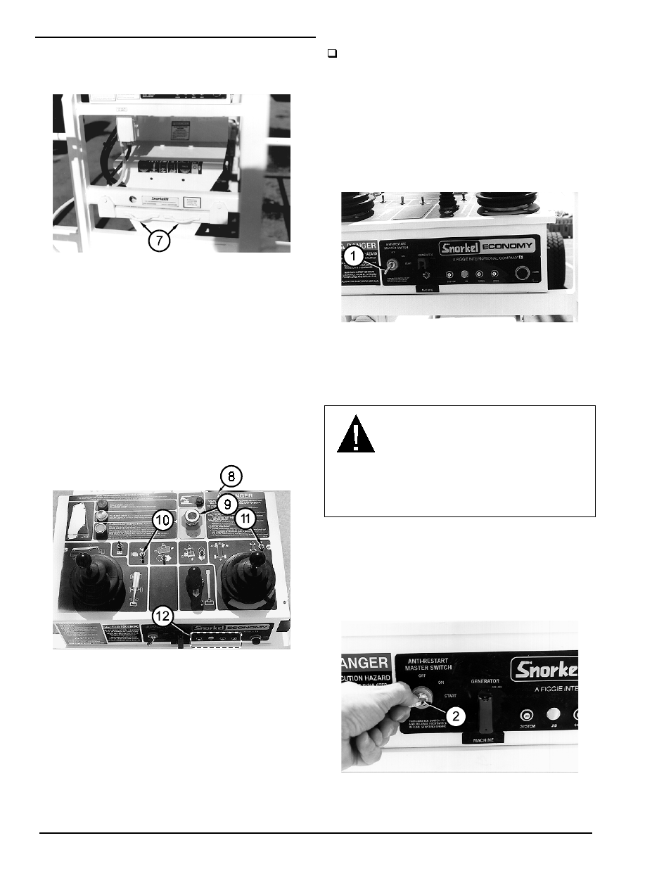 C a u tio n | Snorkel TB120 2000 User Manual | Page 42 / 96