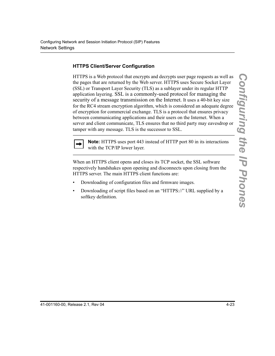 Https client/server configuration, Https client/server, Configuration | Configuring the ip phones | Aastra Telecom SIP 57I User Manual | Page 147 / 818