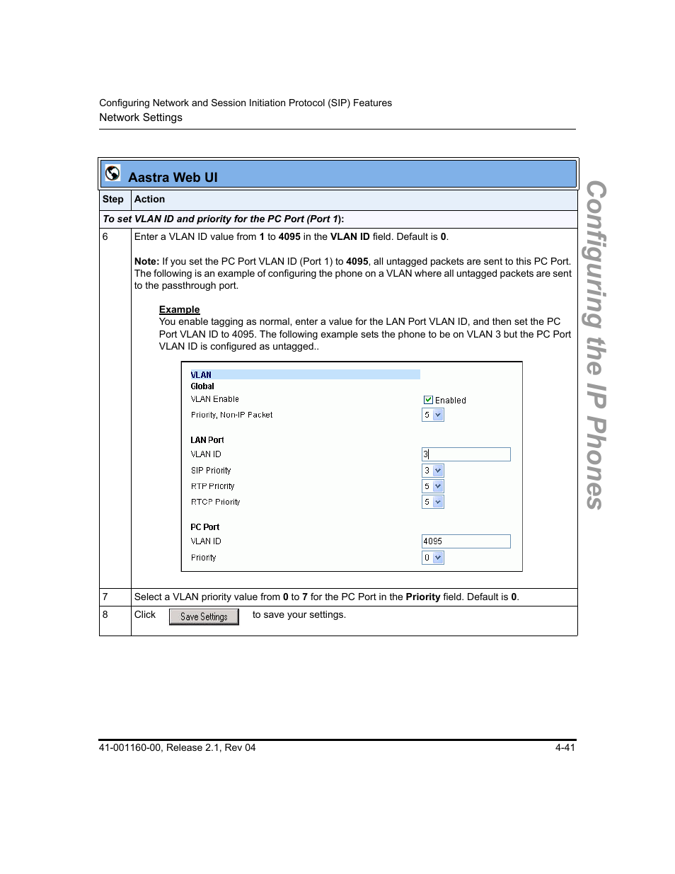 Configuring the ip phones | Aastra Telecom SIP 57I User Manual | Page 165 / 818