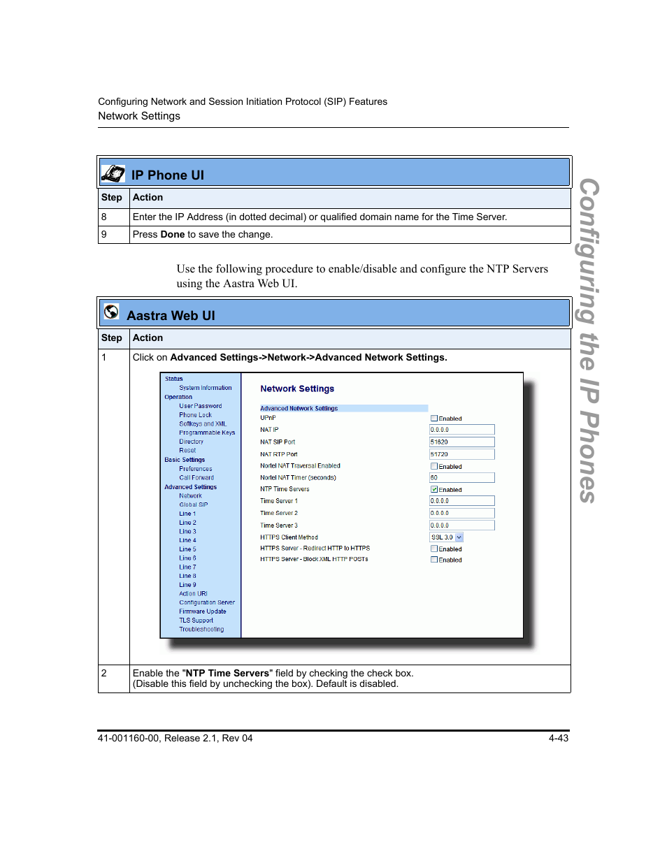 Configuring the ip phones | Aastra Telecom SIP 57I User Manual | Page 167 / 818