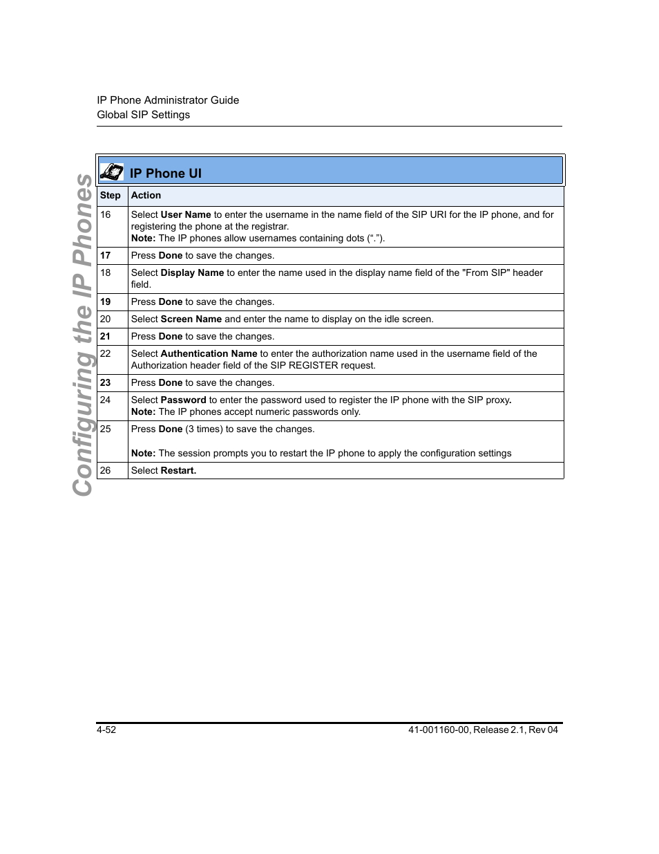 Configuring the ip phones | Aastra Telecom SIP 57I User Manual | Page 176 / 818