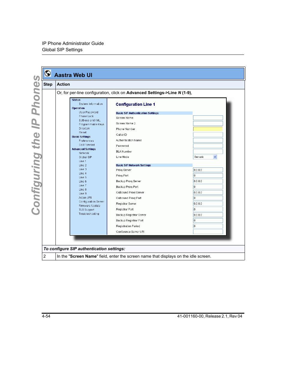 Configuring the ip phones | Aastra Telecom SIP 57I User Manual | Page 178 / 818