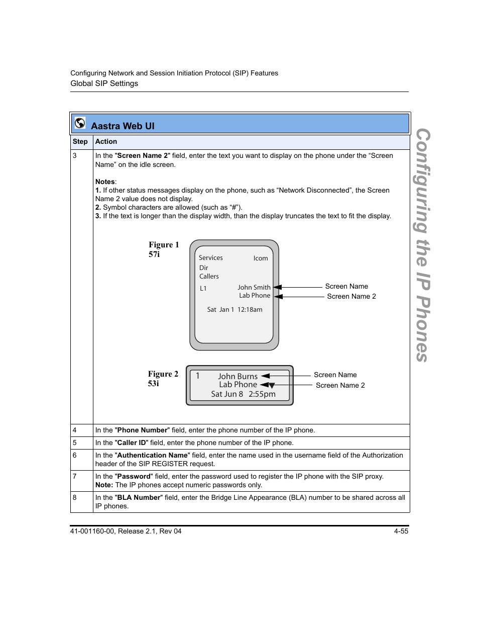Configuring the ip phones | Aastra Telecom SIP 57I User Manual | Page 179 / 818