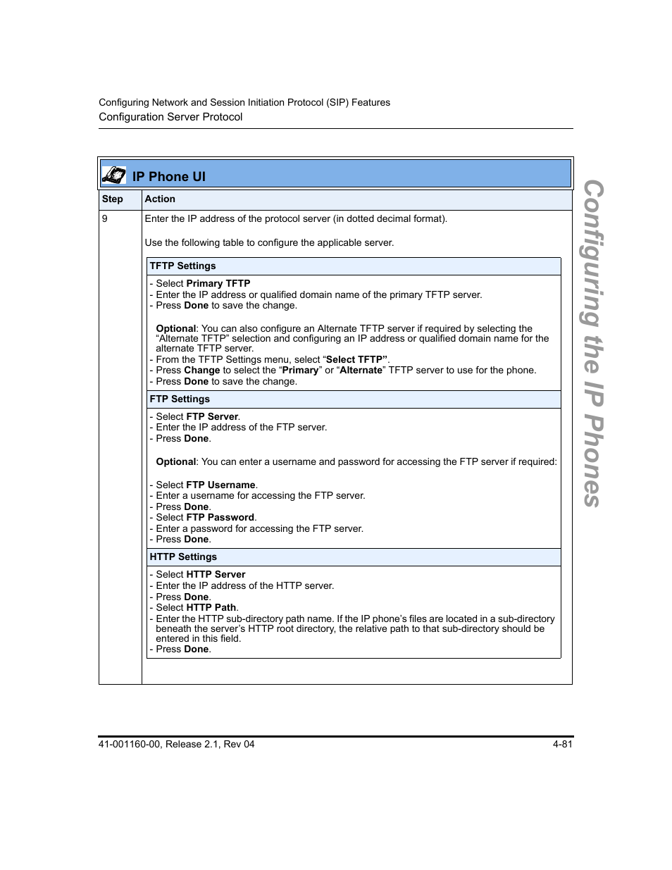 Configuring the ip phones | Aastra Telecom SIP 57I User Manual | Page 205 / 818