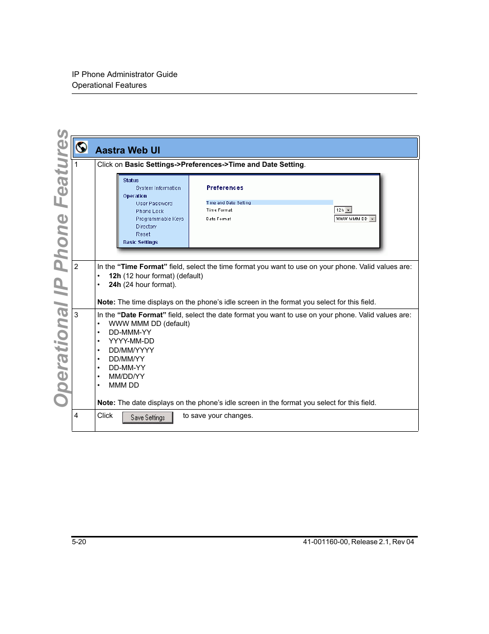 Operational ip phone features | Aastra Telecom SIP 57I User Manual | Page 230 / 818
