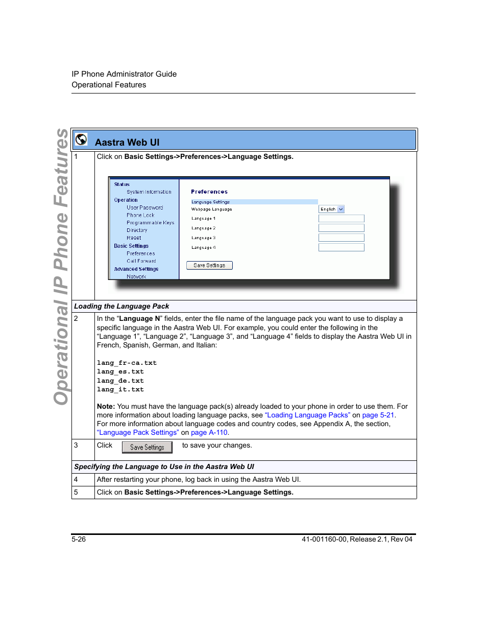Operational ip phone features | Aastra Telecom SIP 57I User Manual | Page 236 / 818