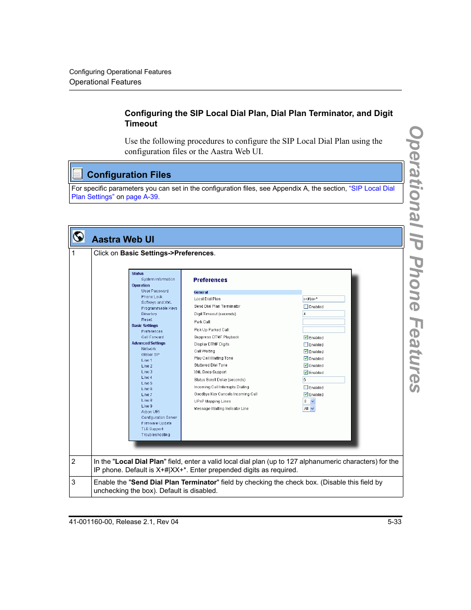 Operational ip phone features | Aastra Telecom SIP 57I User Manual | Page 243 / 818