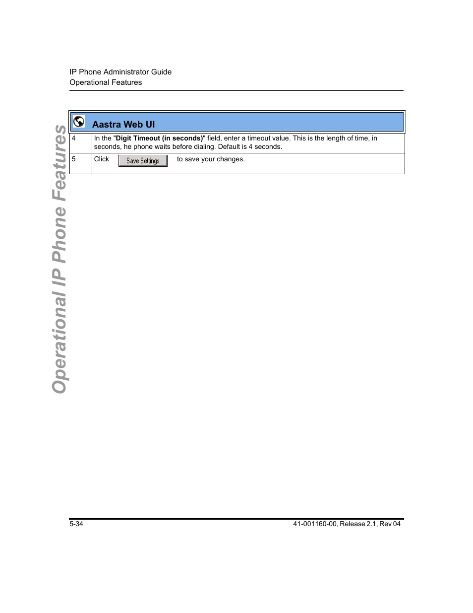 Operational ip phone features | Aastra Telecom SIP 57I User Manual | Page 244 / 818