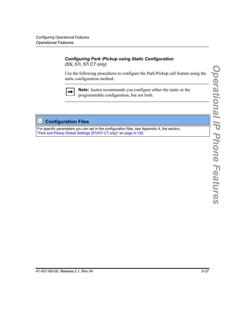 Operational ip phone features | Aastra Telecom SIP 57I User Manual | Page 247 / 818