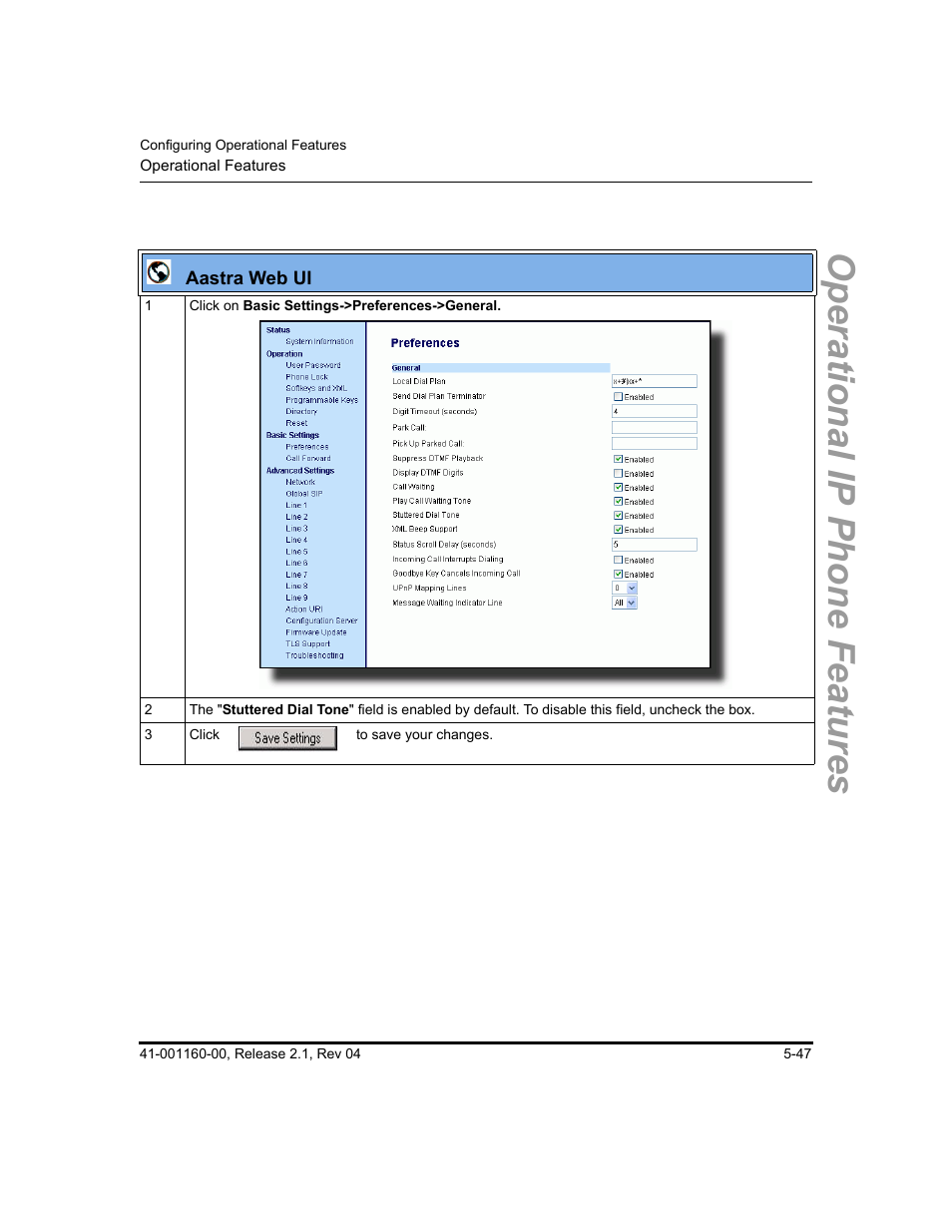 Operational ip phone features | Aastra Telecom SIP 57I User Manual | Page 257 / 818