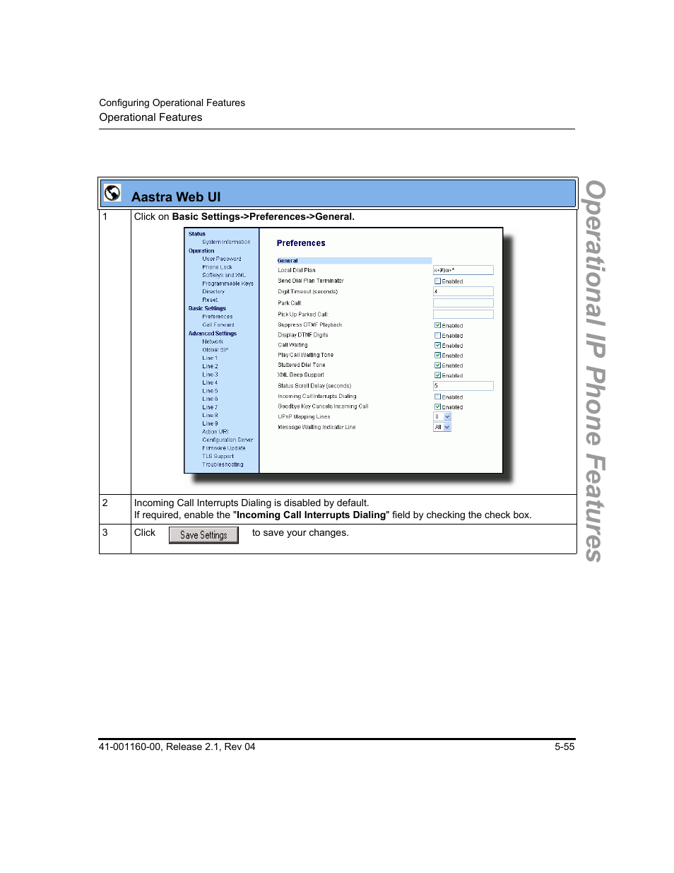 Operational ip phone features | Aastra Telecom SIP 57I User Manual | Page 265 / 818