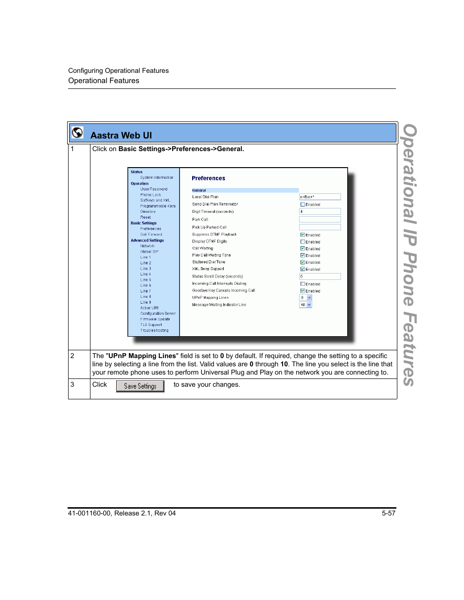 Operational ip phone features | Aastra Telecom SIP 57I User Manual | Page 267 / 818