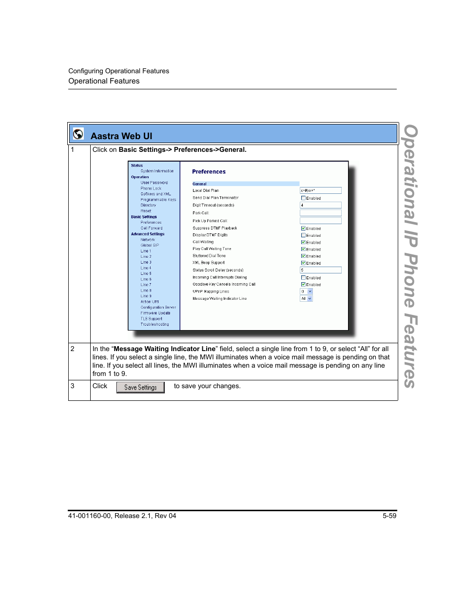 Operational ip phone features | Aastra Telecom SIP 57I User Manual | Page 269 / 818