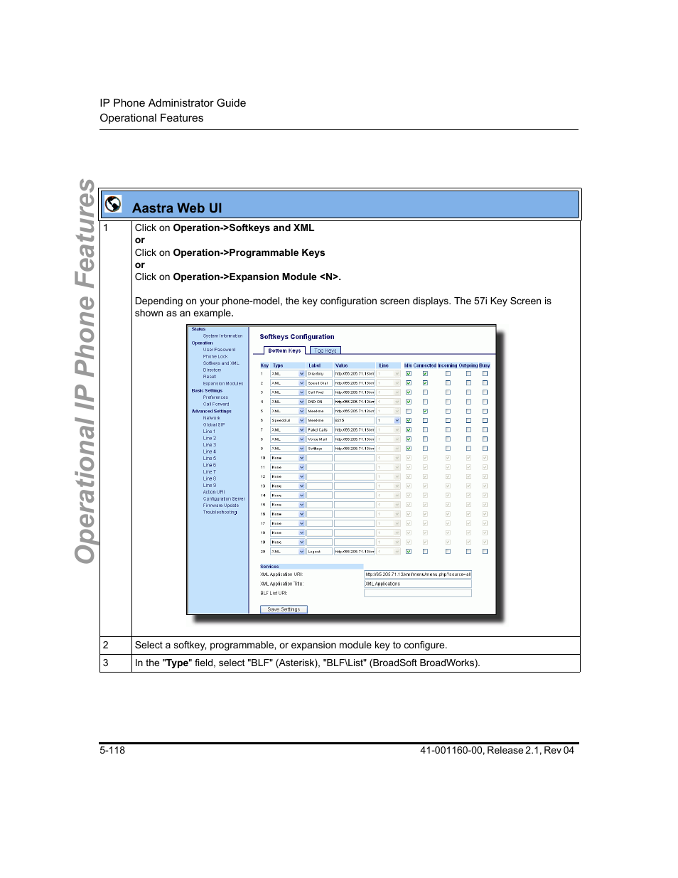 Operational ip phone features | Aastra Telecom SIP 57I User Manual | Page 328 / 818
