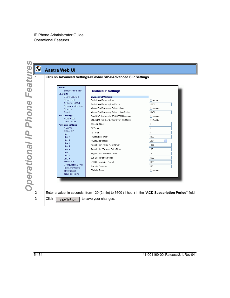 Operational ip phone features | Aastra Telecom SIP 57I User Manual | Page 344 / 818