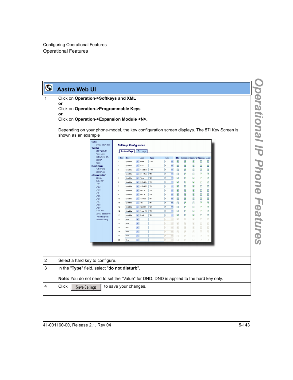 Operational ip phone features | Aastra Telecom SIP 57I User Manual | Page 353 / 818