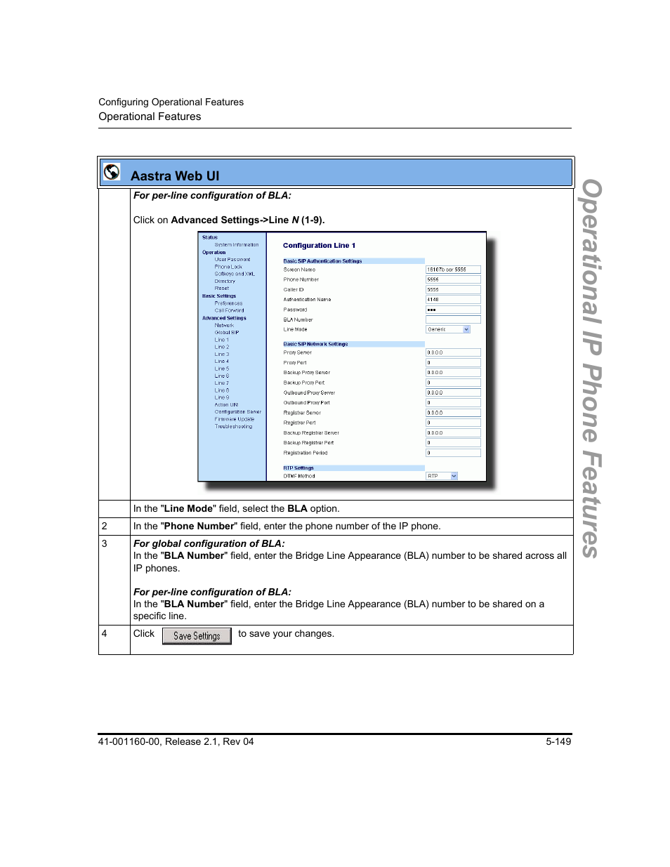 Operational ip phone features | Aastra Telecom SIP 57I User Manual | Page 359 / 818