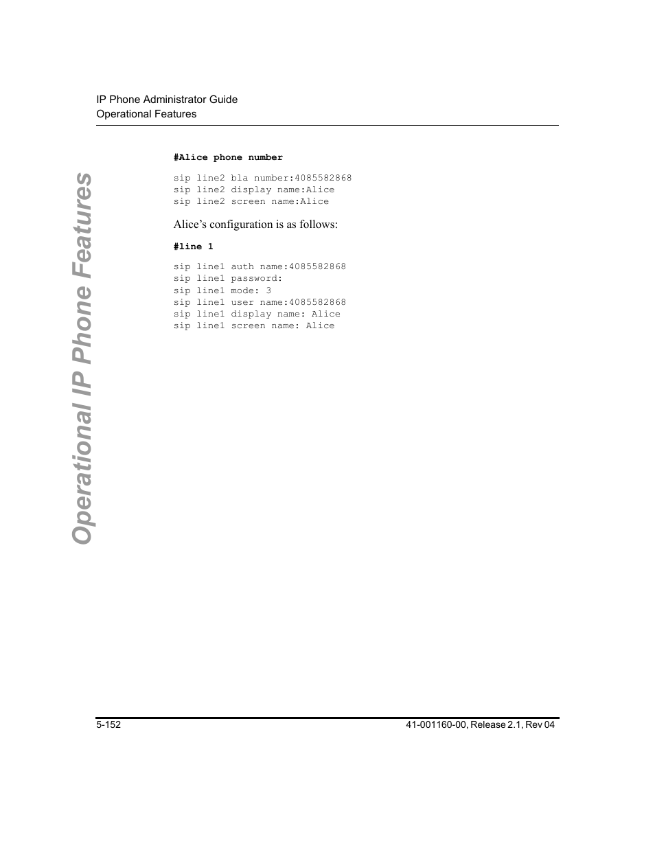 Operational ip phone features | Aastra Telecom SIP 57I User Manual | Page 362 / 818