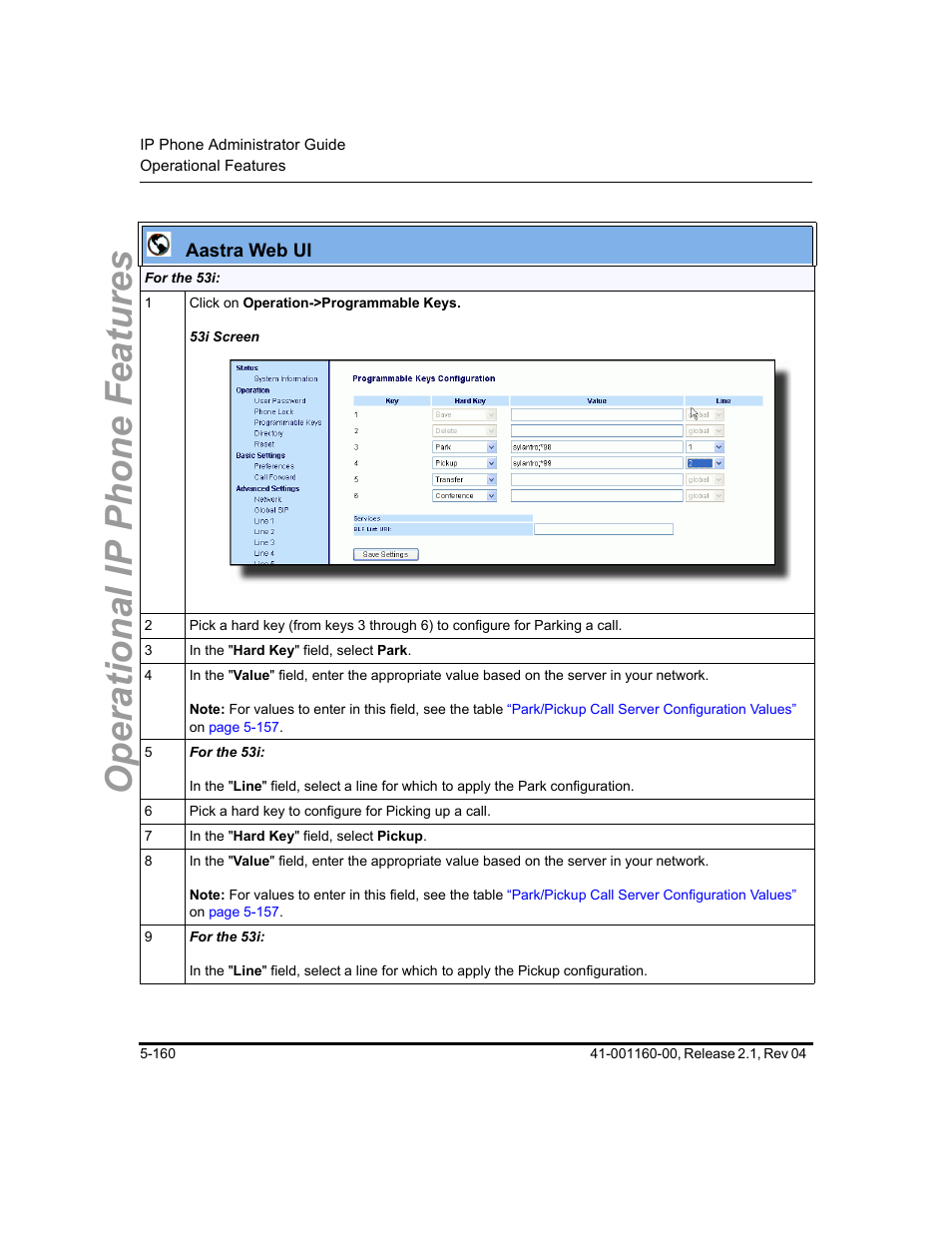 Operational ip phone features | Aastra Telecom SIP 57I User Manual | Page 370 / 818