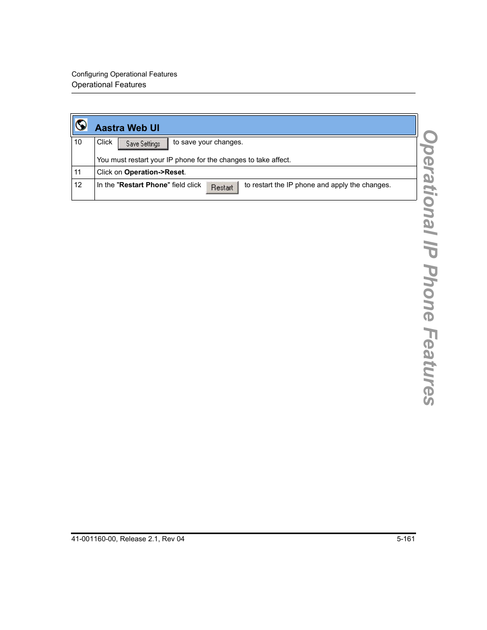 Operational ip phone features | Aastra Telecom SIP 57I User Manual | Page 371 / 818