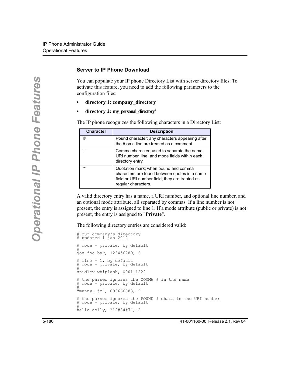 Server to ip phone download, Operational ip phone features | Aastra Telecom SIP 57I User Manual | Page 396 / 818
