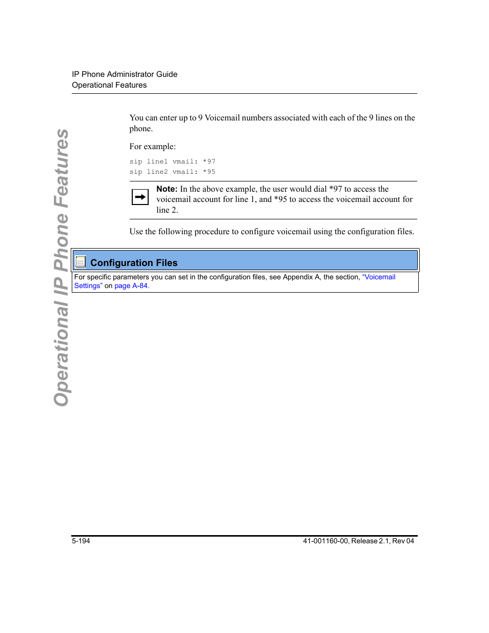 Operational ip phone features | Aastra Telecom SIP 57I User Manual | Page 404 / 818