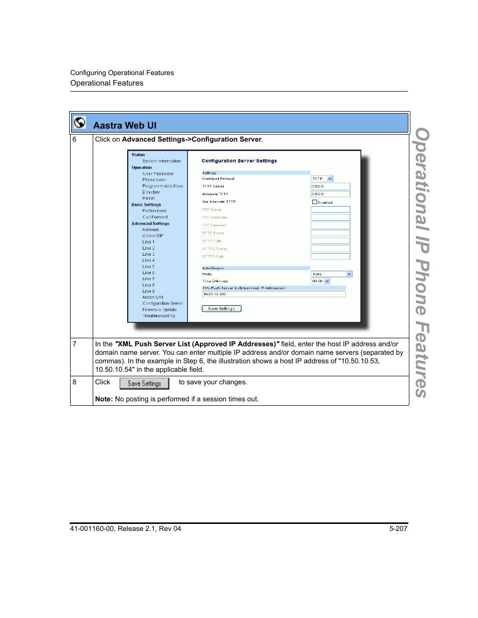Operational ip phone features | Aastra Telecom SIP 57I User Manual | Page 417 / 818