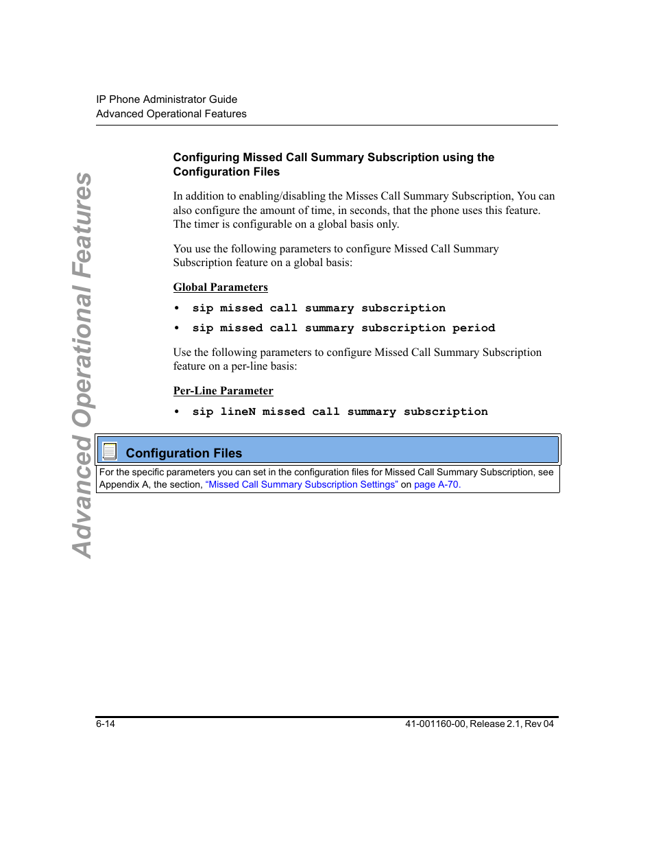 Advanced operational features | Aastra Telecom SIP 57I User Manual | Page 452 / 818