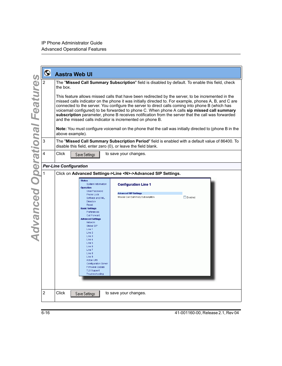 Advanced operational features | Aastra Telecom SIP 57I User Manual | Page 454 / 818